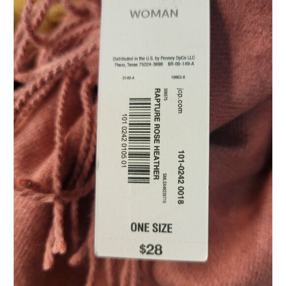 Liz Claiborne Womens Rapture Rose Heather Scarf 70" New Classy Cozy - Picture 3 of 4